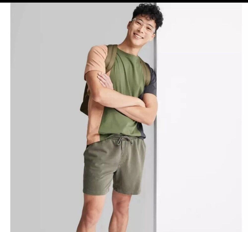 Original Use Men's Knit Shorts 6" - Olive Green XXL New